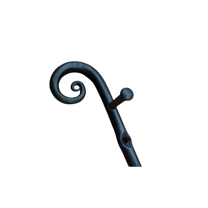Fayesia Key Hooks - Blacksmith Handcrafted - Wrought Iron Key Holder for Wall (Black)